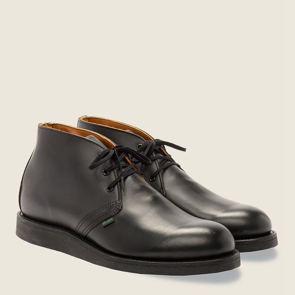 Zapatos Red Wing Heritage Hombre Negros - Postman - Chukka Chaparral Cuero - 526-PXLHQS